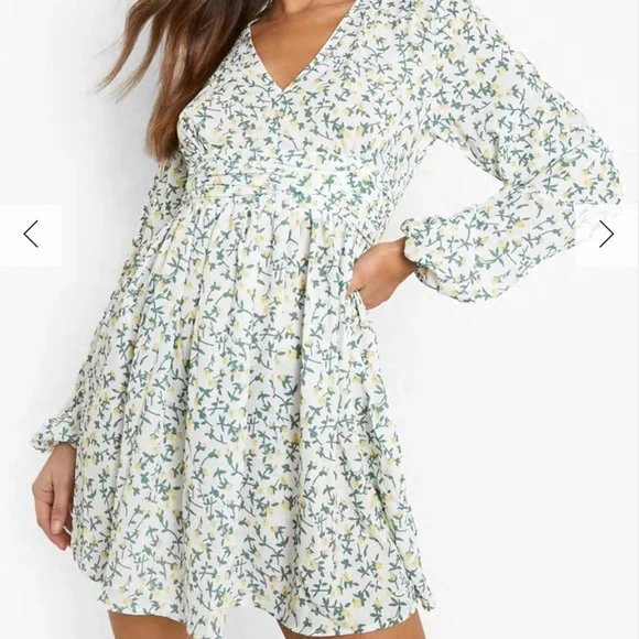 Boohoo | Dresses | Long Sleeve Floral Boohoo Dress Size | Poshmark Boohoo | Dresses | Long Sleeve Floral Boohoo Dress Size | Poshmark